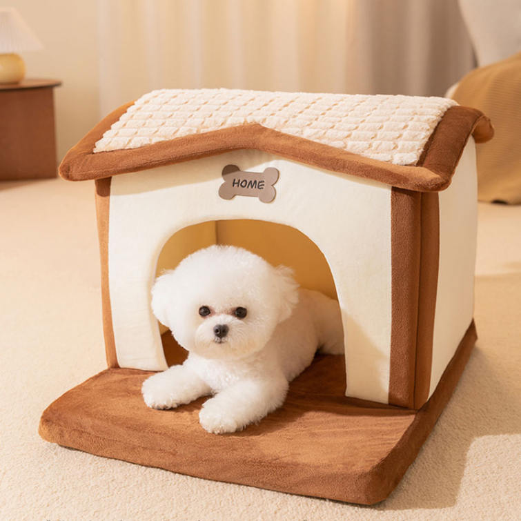 犬 ハウス ペットハウス 暖かい 犬用 ペットベッド キューブ型 猫 ベッド 犬猫用 ふわふわ クッション付き 滑り止め ペットベッド 猫 犬