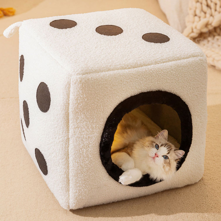 猫 犬 ベッド ペット ハウス ドーム型 ふわふわ 可愛い 柔らかい クッション付き 快適 滑り止め 洗える 寝床 ペット用寝袋 暖かい 防寒