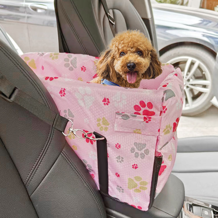 ドライブボックス 車用シート 小型犬 ペット用 飛出し防止 ソファー ペットマット 洗える アームレストボックスに固定可能 休憩 犬/猫用