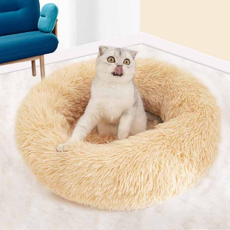 猫 ベッド 犬 ベッド ペットベッド 丸型 犬用ベット 洗える ふわふわ 大型 ネコ用 大きい ドーナツ 猫クッション 滑り止め 暖かい 防寒