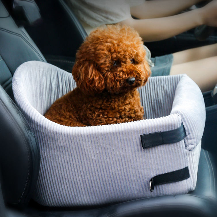犬 車 ドライブボックス 犬猫用 キャリーバッグ ペットドライブボックス 中型犬 小型犬 飛び出し防止リード＆フック付 水洗い 車用ペット