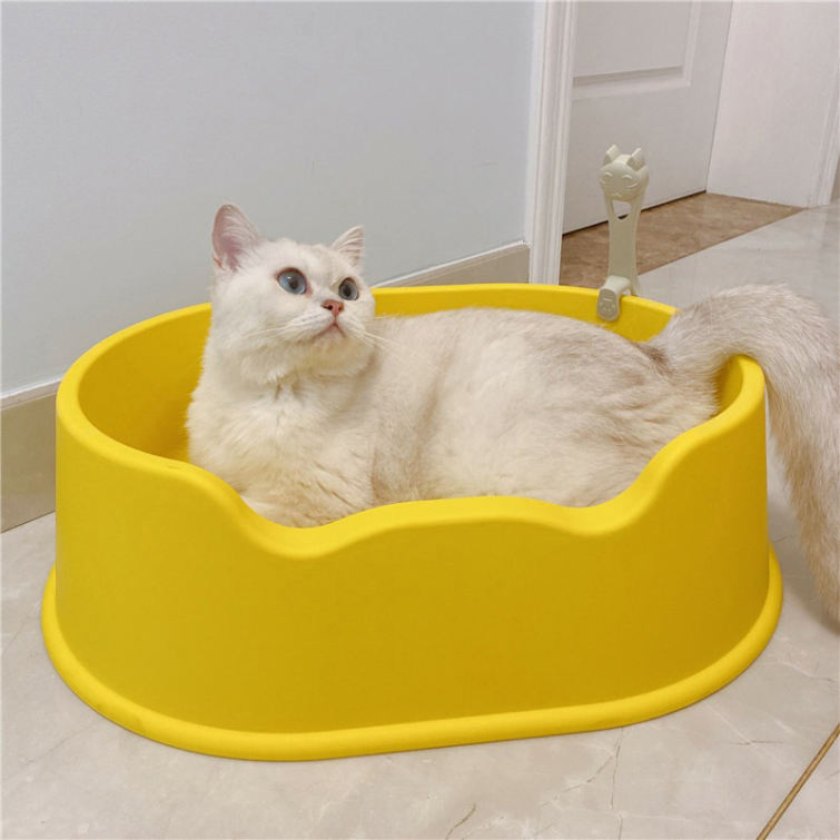 猫 トイレ におい対策 ペット用 猫砂 匂い対策 おしゃれ 清潔 L 50*36*15cm 猫 トイレ 大型 四角 オーバル L 50*36*15cm におい対策 猫砂