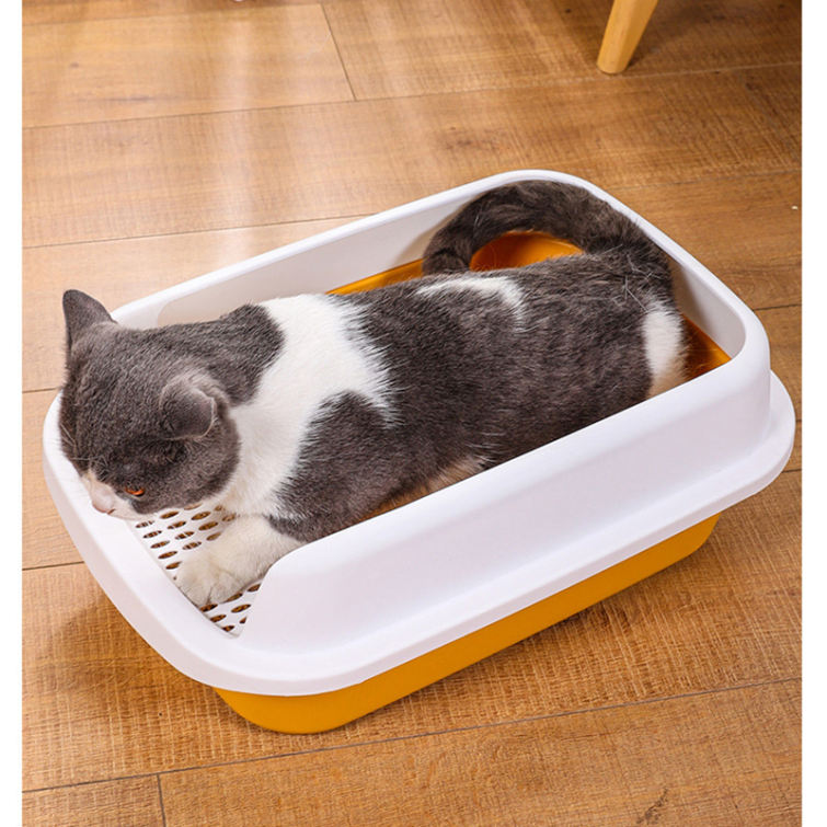 猫 トイレ におい対策 ペット用 猫砂 匂い対策 おしゃれ スコップ付き 清潔 L51*33*20cm 猫 トイレ 匂い対策 おしゃれ 四角 大型 におい