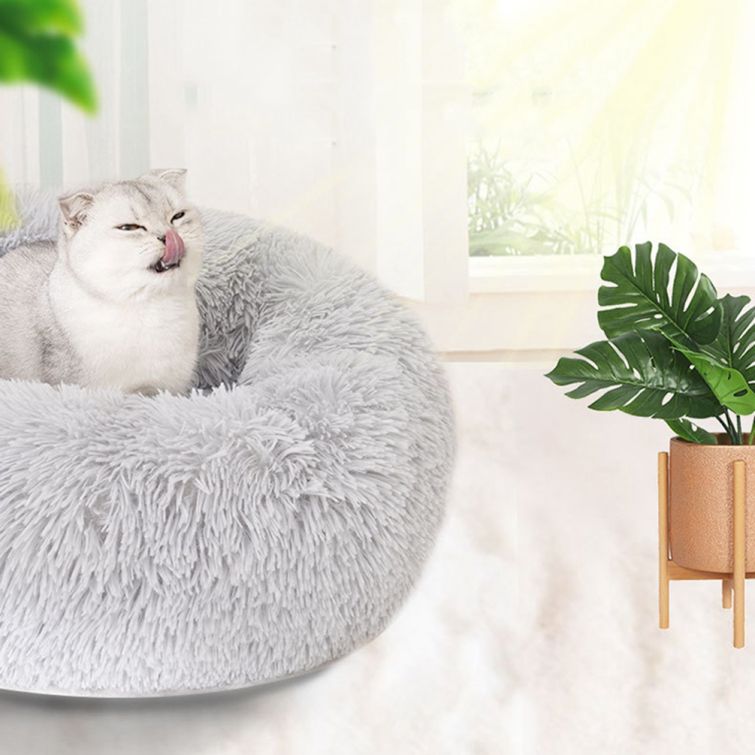 ペットクッション 犬 ベッド クッション 洗える マット 可愛い おしゃれ 室内用 インテリア 円形 ソファ ペットソファ 防寒 いぬ 猫 モコ