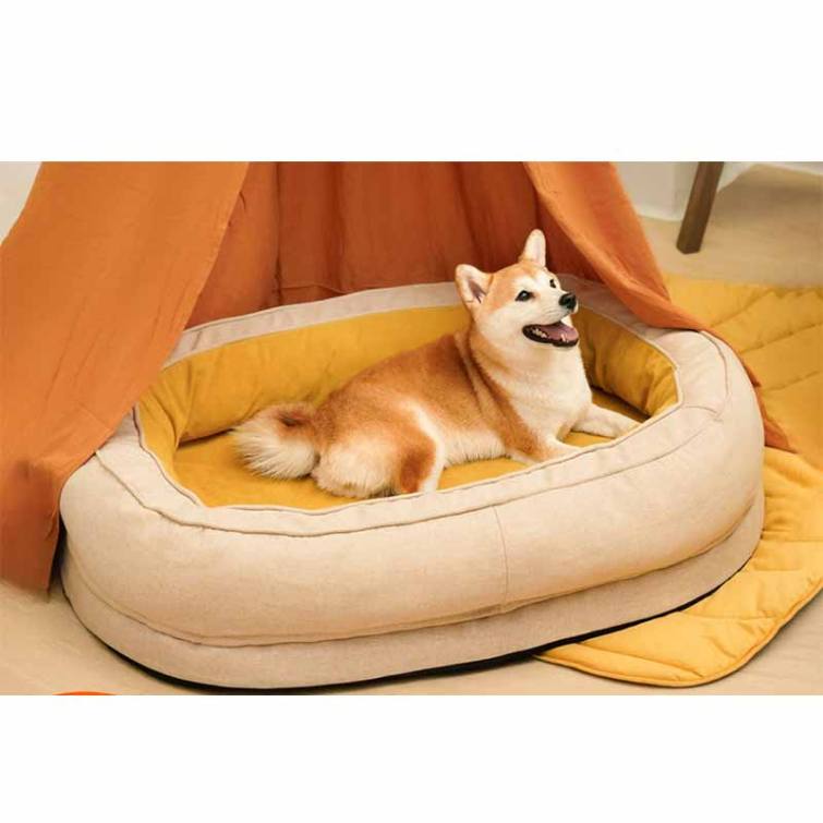 犬用ベッド 猫ベッド ペットベッド ペットソファー ペットクッション 寒さ対策 枕付き クッション性が 高反発 猫 小型犬 中型犬 高齢犬