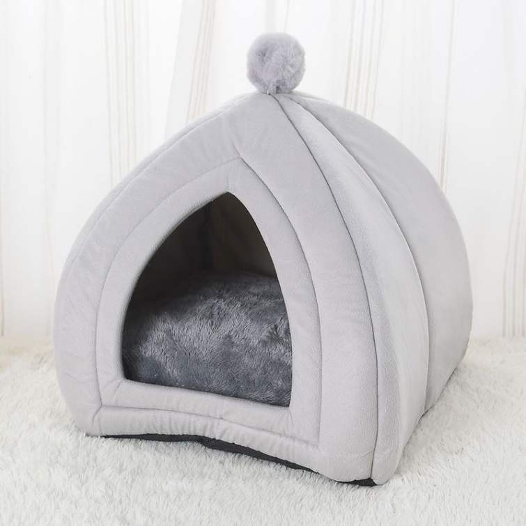 ペットベッド ドーム型 ペットハウス 犬猫用 室内用 オールシーズン ふわふわ クッション付き 犬小屋 屋根付き 猫 テント おしゃれ 洗え