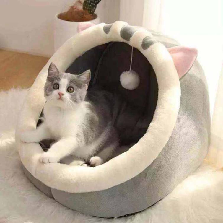 ドーム型 ペットベッド 冬用 ふわふわ クッション ペットハウス 犬用 猫用 ベッド ハウス 小屋 猫 犬 ベッド もこもこ 暖かい 子猫 小型