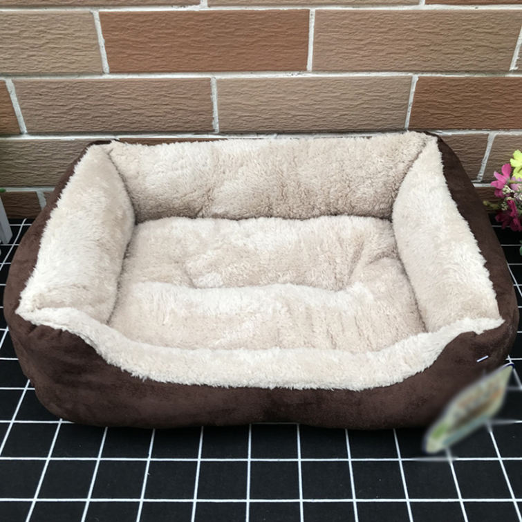 猫 ベッド 冬用 犬 ペットベッド クッション ペットソファ ソフト ペットマット スクエア型 ペットベッド ぐっすり眠る ふわふわ もこも