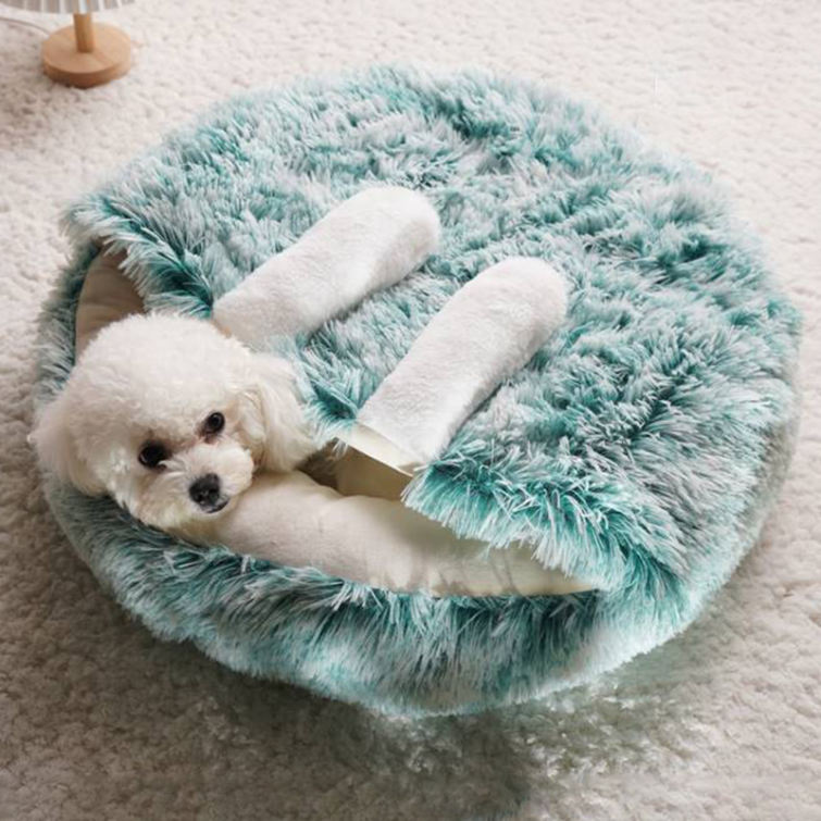 猫 ベッド ハウス ドーム型 暖か 丸型 ふわふわ もこもこ 可愛い ペット寝袋 ぐっすり眠る 柔か 保温 ペット クッション 滑り止め 洗える