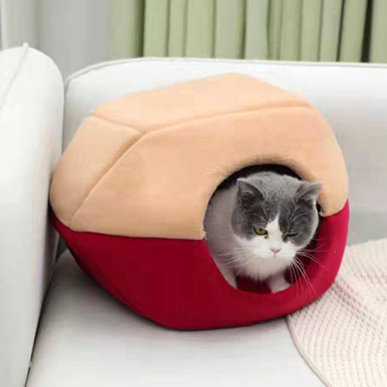 ペットベッド 猫ハウス 犬 猫 ベッド ペット用寝袋 ふわふわ おしゃれ 暖かい かわいい 柔らかい キャットハウス ネコ 猫小屋 犬ハウス