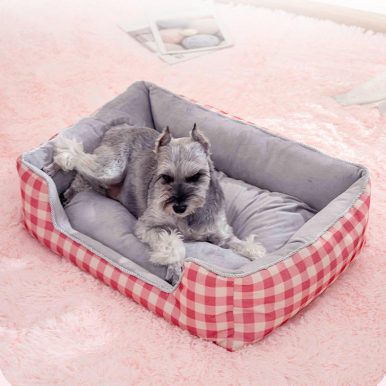 ペットベット 犬 ベッド 小型犬 中型犬 猫 小動物用 ペットクッション ペットソファー ソフトマット スクエア型 かわいい 通気 ペットク