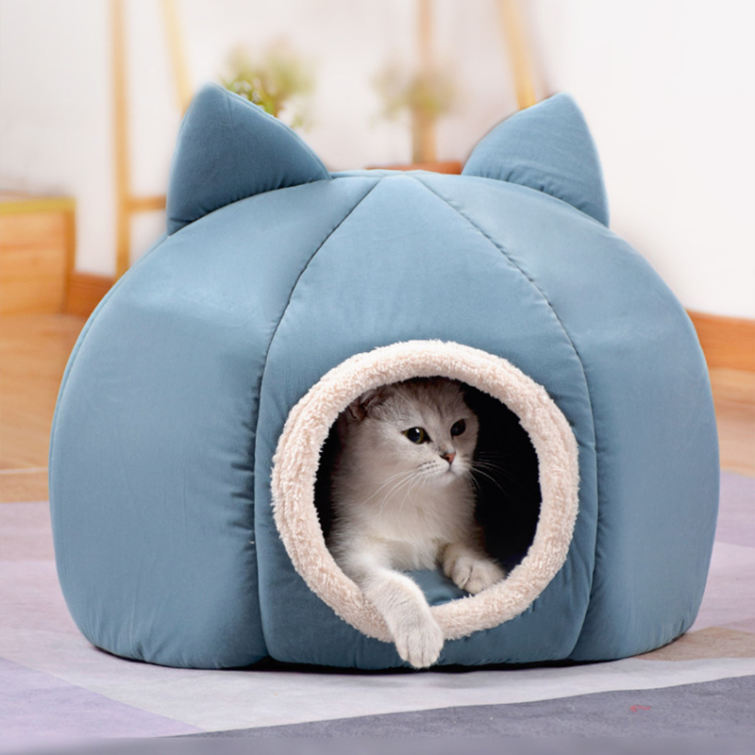 ドーム型 ペットベッド 犬 猫 ベッド 冬 可愛い おしゃれ ハウス 暖かい 寒さ対策 滑り止め ペット ふわふわ 快適 犬用ベッド ネコベッド