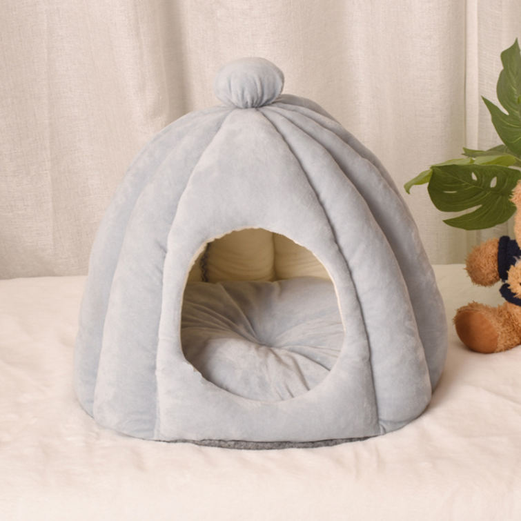 猫ハウス ドーム型 冬 猫のベッド ペットベッド 秋冬用 ねこ ハウス ペットハウス クッション 子犬 小型犬 猫用 ベッド ふかふか 室内用