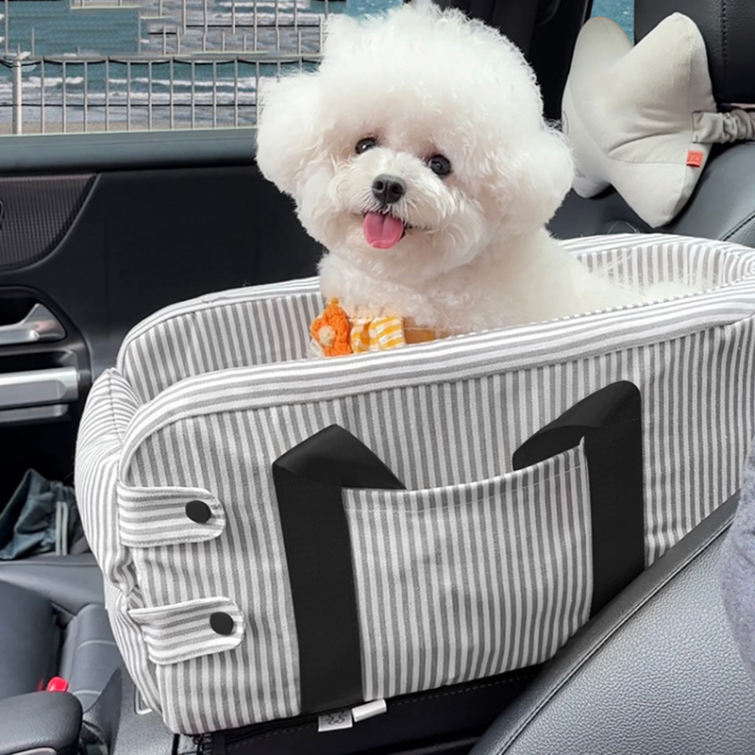 犬 ドライブベッド 小型犬 猫用 キャリーバッグ アームレスト ペット 車用 ドライブボックス キャリー 中型犬 洗える 防水 カー用品 2WAY