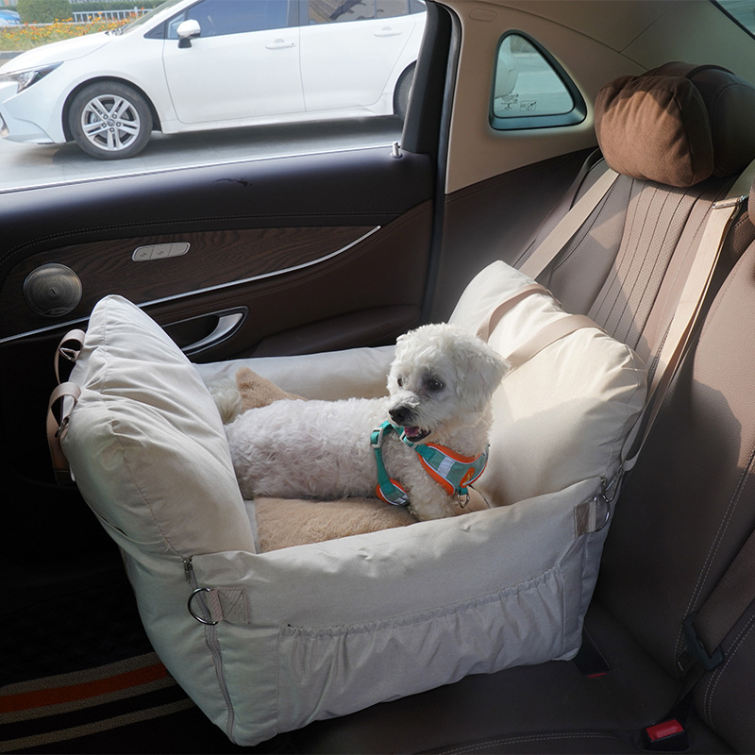 犬 車 ドライブボックス 中型犬 小型犬 ペット 猫用 キャリーバッグ ドライブベッド カー用品 犬用ベッド クッション 酔わない 2way 車用